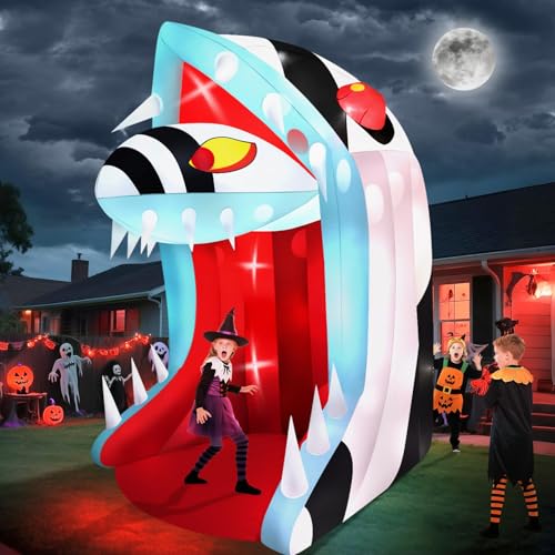 10 Pieds Tête de Serpent Gonflable dhalloween, Kalolary Déco