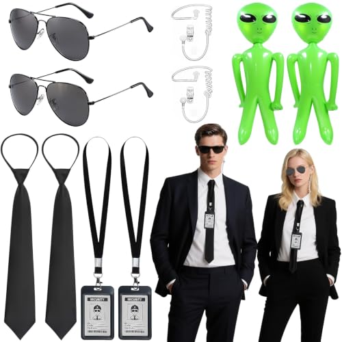 Lot de 10 accessoires de costume dagent secret avec supports