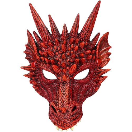 Fartoni Masque Dragon Rouge Pour Enfant Ou Adulte Sans Ailes