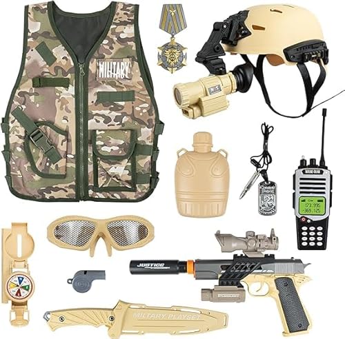 RedCrab Déguisement Militaire Garçon Costume Militaire Camou