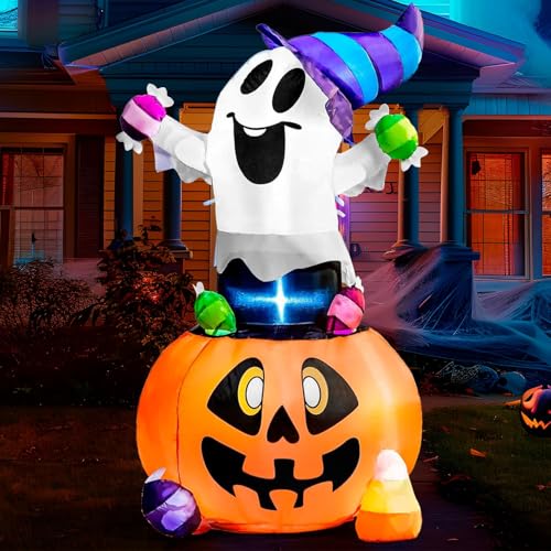 Joiedomi Fantôme gonflable dHalloween de 1,5 m de haut, fant
