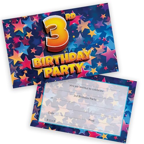 Stuff4 Lot de 36 invitations pour fête danniversaire pour en