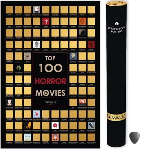 Top 100 dHorreur Grand Affiche à Gratter - Poster Sur le Thè