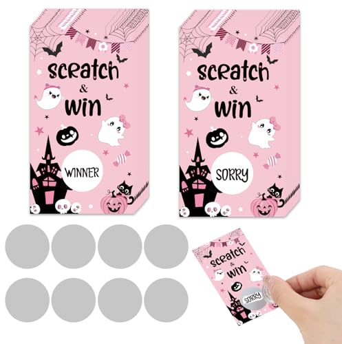 Sursurprise Lot de 50 cartes à gratter pour Halloween, motif