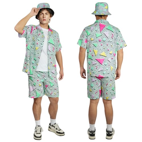 AYBUY Deguisement Année 80 90 Homme Femme, Costume Rétro Man