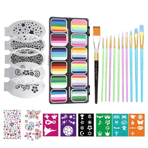 Kit de Maquillage pour | Palette de Peinture Faciale Lavable