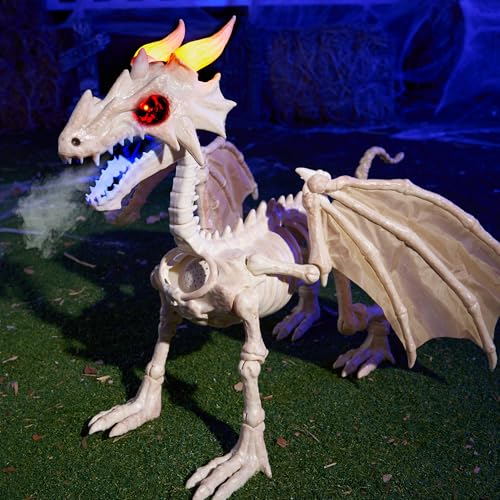 JOYIN Squelette de dragon pour décoration dHalloween, 60 cm,