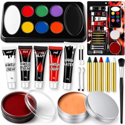 Maquillage Halloween pour Visage avec Faux Sang Halloween Ma