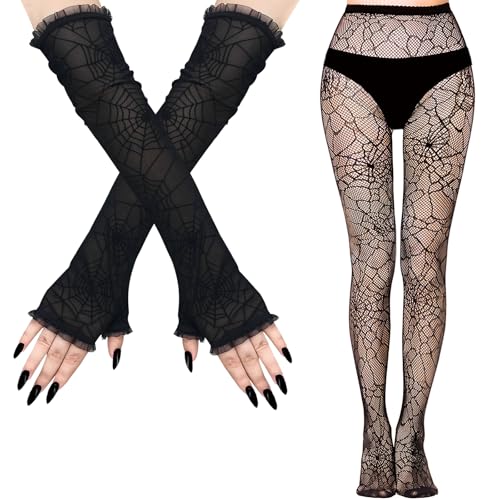 Collants Résille Araignée Halloween Femme