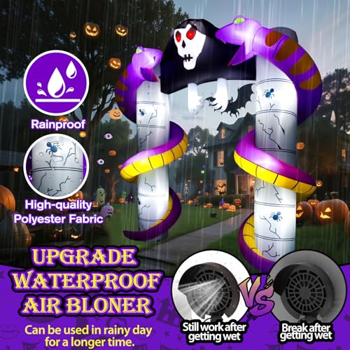 10 Pieds Arche Gonflable dhalloween, Kalolary Gonflable Serp