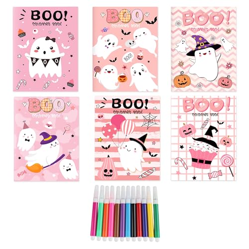 Livre de coloriage dHalloween - Bloc-notes rose pour Hallowe