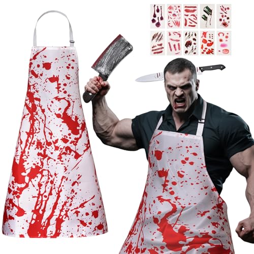 Costume de boucher dHalloween réglable XL à 5XL, costume eff