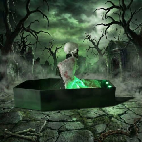 BKSXSOP Décoration de Cercueil de Squelette animé pour Hallo