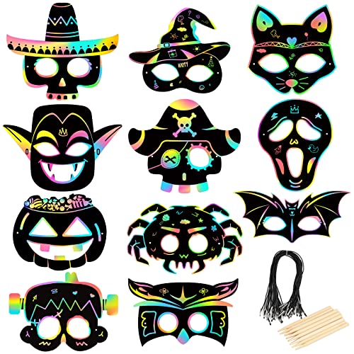 Masques Halloween à Gratter Enfants