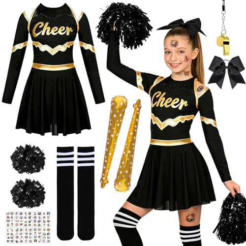 Costume de Pompom Girl pour Filles, Deguisement Cheerleader 
