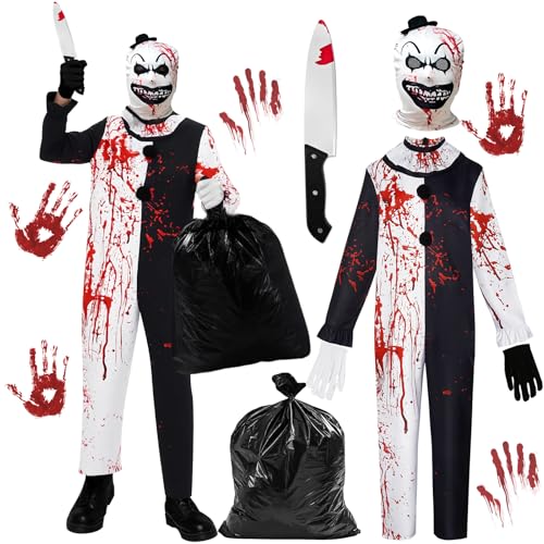 GreenYeah Deguisement Clown Tueur Adulte, Costume de Clown T