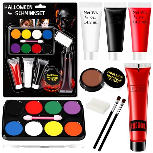 Kit Maquillage Halloween Professionnel pour Faux Sang Enfant