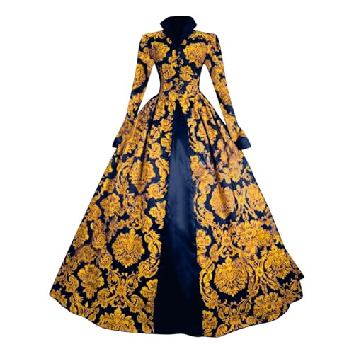 PAIDAXING Robes de Reine Victorienne pour Femmes Grande Tail