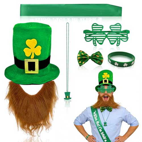 YinnFeen 7 Pièces Accessoires Costume St Patrick, Accessoire