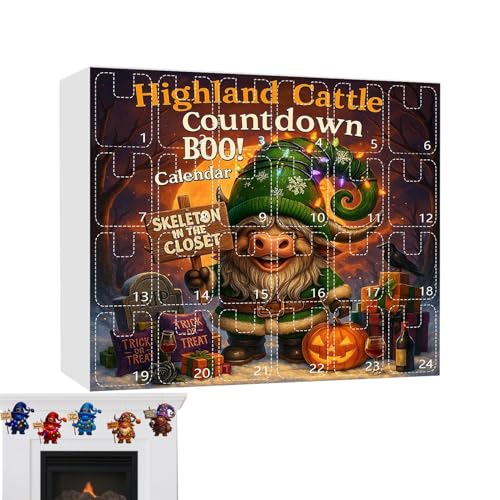 Erconsso Calendrier de compte à rebours 2025 pour Halloween,