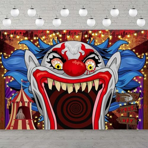 Toile de Fond pour Photographie, bannière de Clown Effrayant