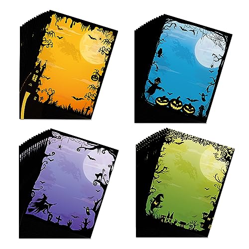 Papier à lettres sur le thème d Halloween, 60 feuilles de p