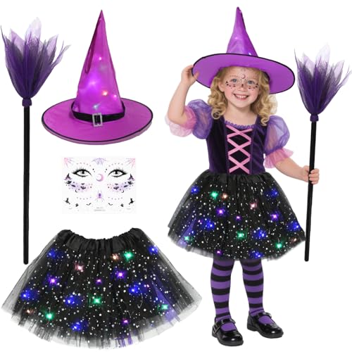 Meleager Deguisement Sorciere Fille, Costume Sorciere Enfant