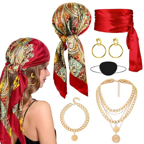 Accessoires Costume Pirate Femme Rouge