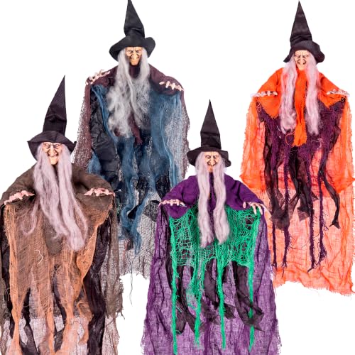 JOYIN Lot de 4 sorcières méchantes à suspendre pour Hallowee
