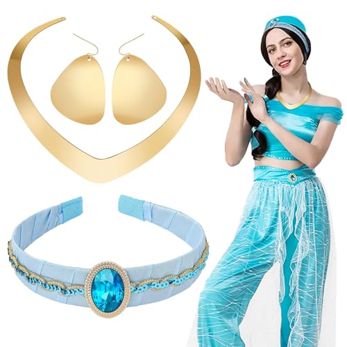 Aomig Accessoires Costume de Princesse Jasmine pour Enfant A