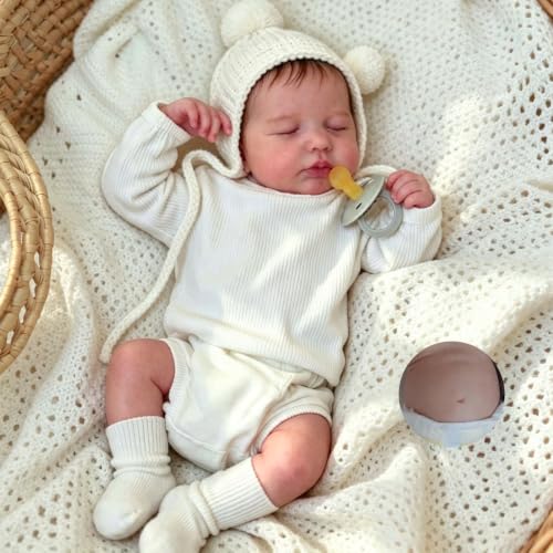 Anano Bébés Reborn Fille 50cm Réaliste Reborn Bébé Poupée Fi