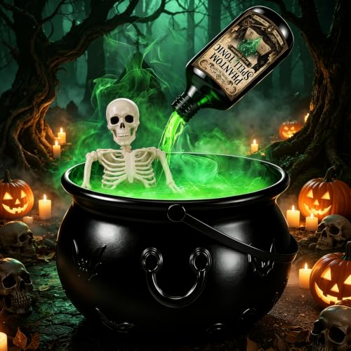 Decoration Halloween Chaudron XXL avec Squelette - Deco Hall