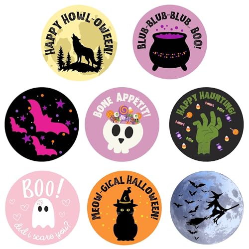 Mobiusea Creation Lot de 500 autocollants dHalloween pour en