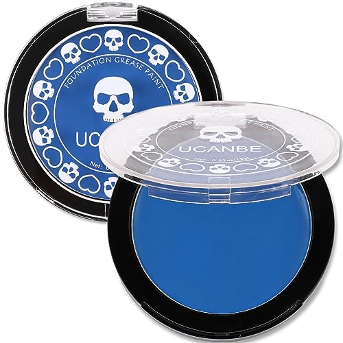 UCANBE Fond de Teint Bleu, Maquillage Halloween Bleu Peintur