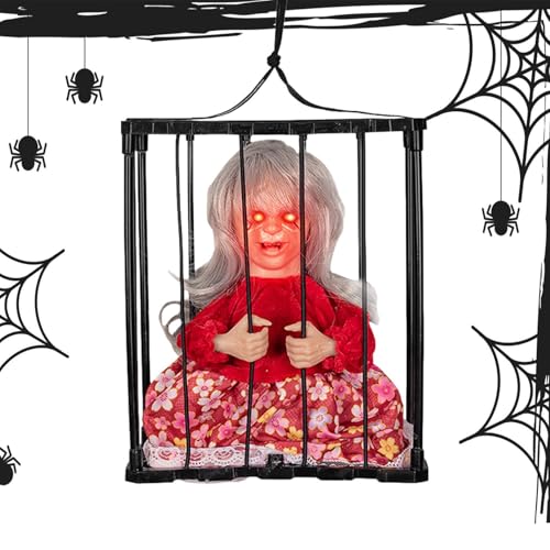 Décorations dHalloween effrayantes pour prisonnier parlant, 