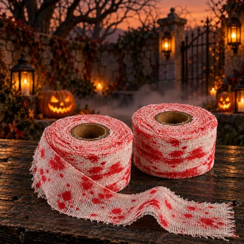 Halloween Accessoire Lot De 2 Bandages Ensanglantés 10 M, Ac