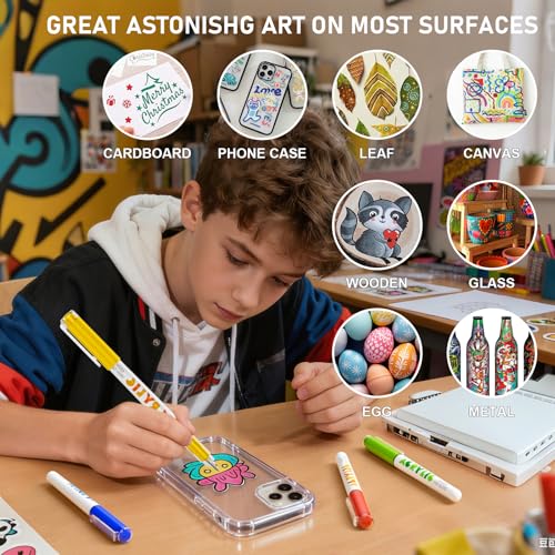 Sonlaryin 168 Couleurs Feutre Acrylique, Marqueur Peinture A
