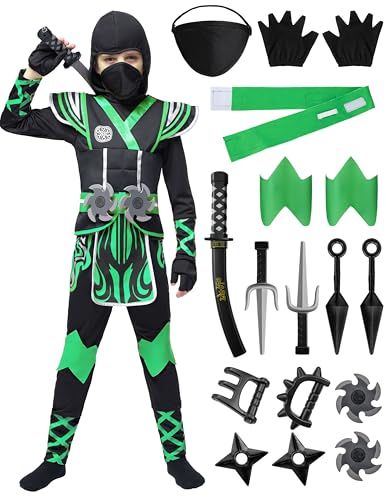 Spooktacular Creations Costume de Ninja Vert pour Garçons -