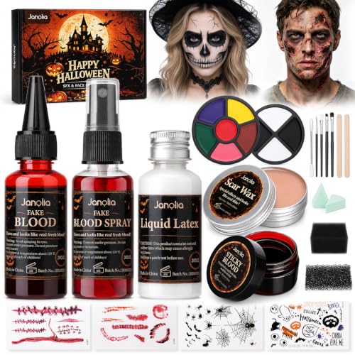 Janolia Maquillage Halloween, Kit Maquillage Halloween pour 