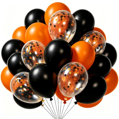 Ballons Halloween Orange Noir 60 pcs