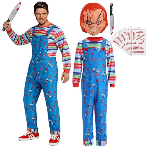 SINSEN Costume Chucky pour adulte pour homme et femme - Cost
