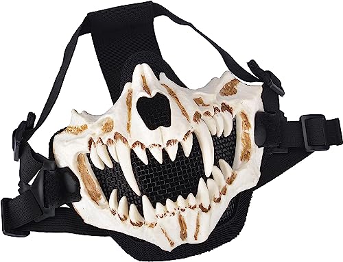 Zhongren Demi-masque de protection en maille motif tête de m