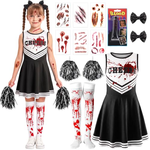 Deguisement Halloween Fille Pompom Girl, Costume Cheerleader