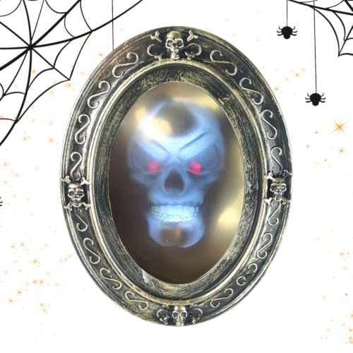 Miroir hanté ornements terrifiants avec capteur de mouvement