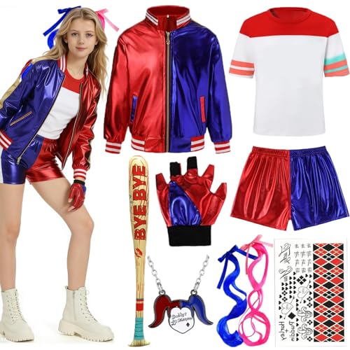 KAZGVN Costume Harley pour femme, costume dHalloween pour en