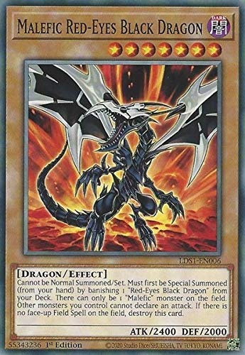 Dragon noir aux yeux rouges maléfique - LDS1-EN006 - Commun