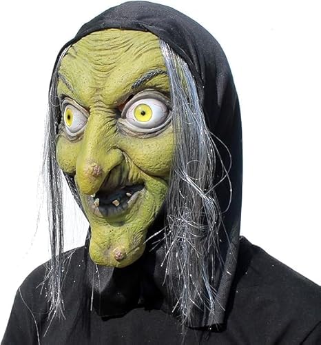 Masque Sorcière Halloween Réaliste Noir