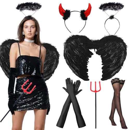Ailes d’Ange Noires Halloween Femme