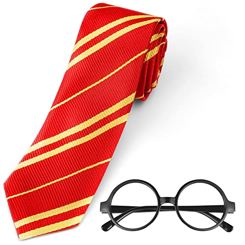 Aomig Sorcier Accessoire Cravate avec Lunettes Cadre, Cravat