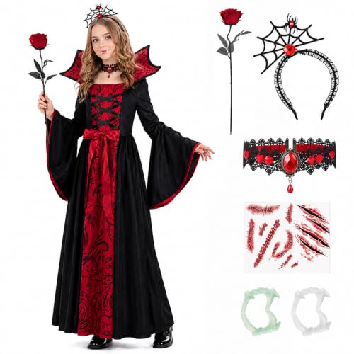 Halloween Deguisement Vampire Fille, Deguisement Vampire Enf